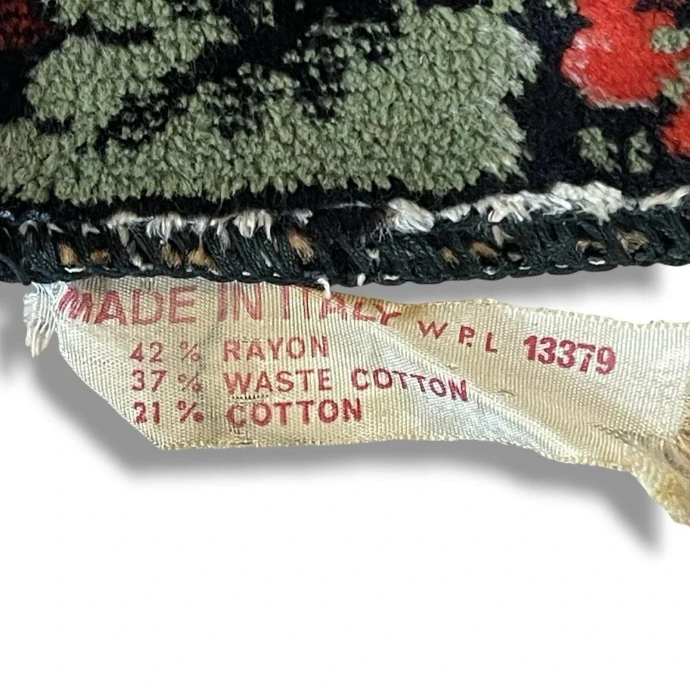 Vintage R&C Tapestry Rug Wall Art Made In Italy Cats At The Wall In Garden 38x19